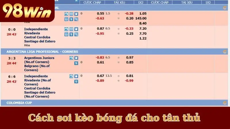 Hướng dẫn cách soi kèo bóng đá cho tân thủ